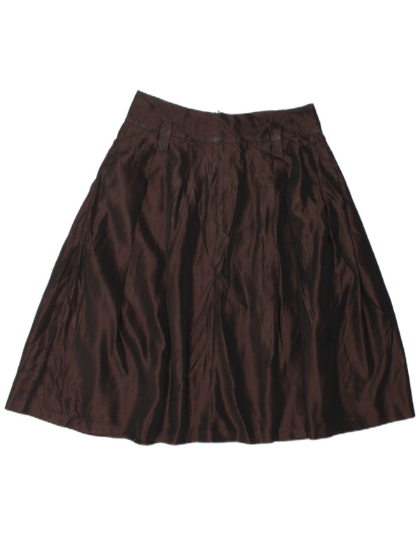 Zara Dame A-Line nederdel Medium W28 Brun Rayon