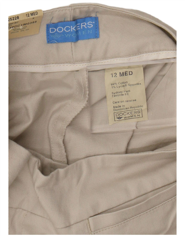 DOCKERS Dame Favorit Fit Casual Bukser US 12 Large W30 L31 Beige