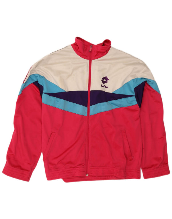 Lotto Herre grafisk træningsdragt Topjakke Medium Pink Colourblock Polyester