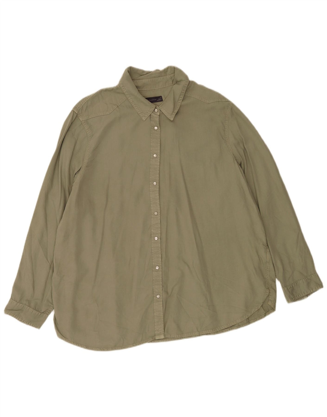 Marks & Spencer Dameskjorte UK 22 3XL Khaki Lyocell