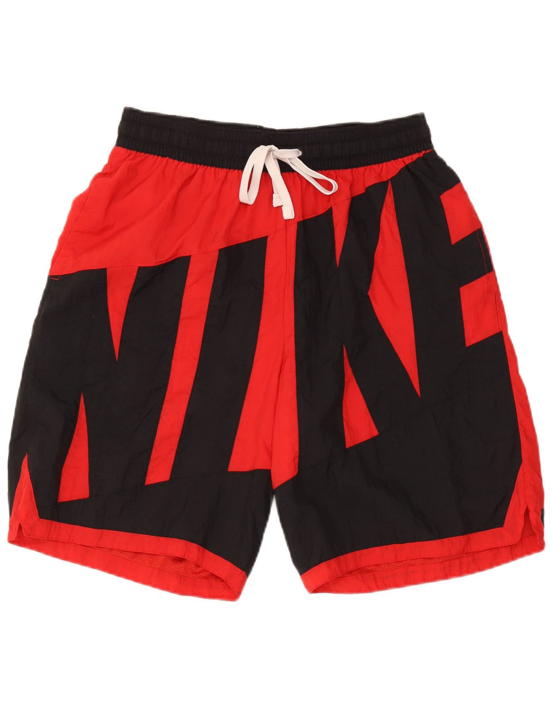 Nike Herre grafiske sportsshorts XL Rød Colourblock Nylon
