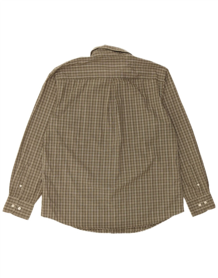 DOCKERS Herreskjorte str. 16 1/2 Large Khaki Ternet Bomuld