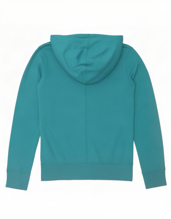 Nike hættetrøje med lynlås til kvinder UK 14 Medium Blue Flecked Bomuld