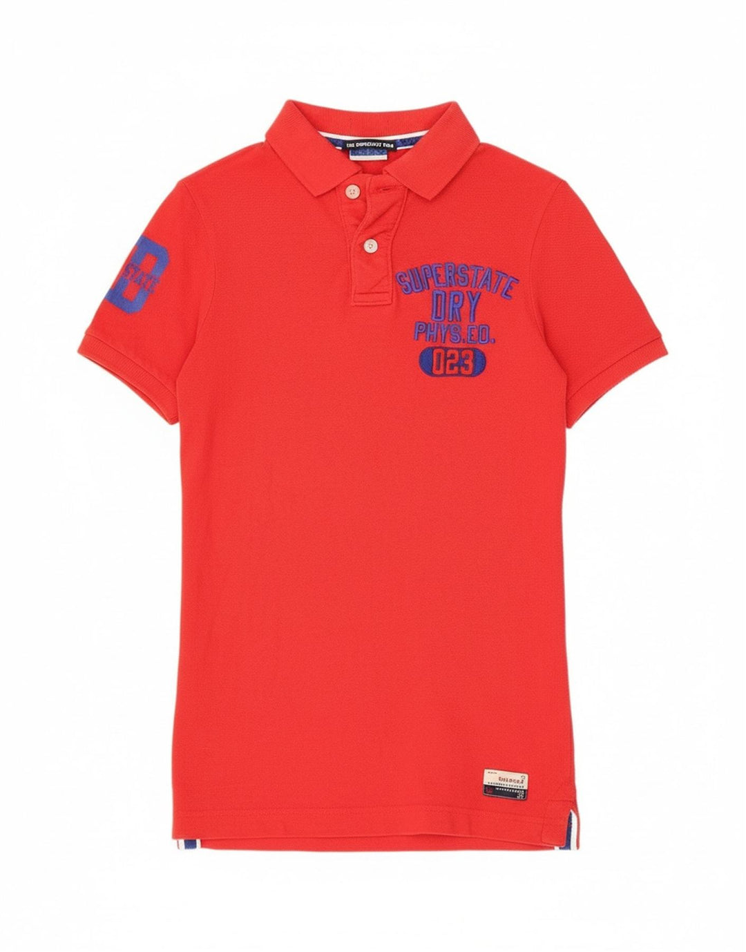 Superdry grafisk poloshirt til mænd, lille rød bomuld
