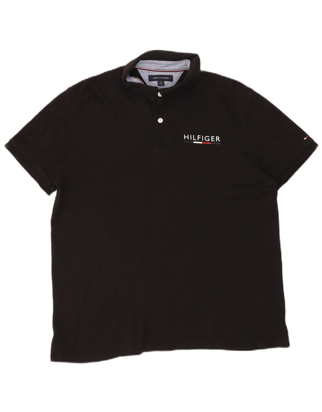 Tommy Hilfiger Herre poloshirt Stor sort bomuld