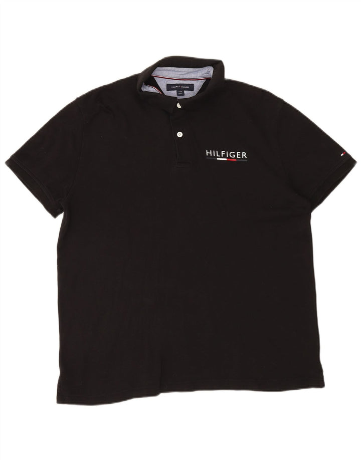 Tommy Hilfiger Herre poloshirt Stor sort bomuld