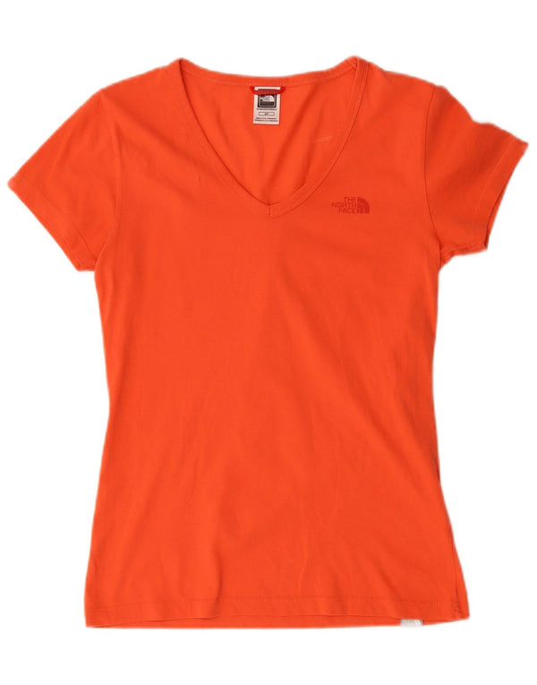 The North Face Dame T-Shirt Top UK 10 Lille Rød Bomuld