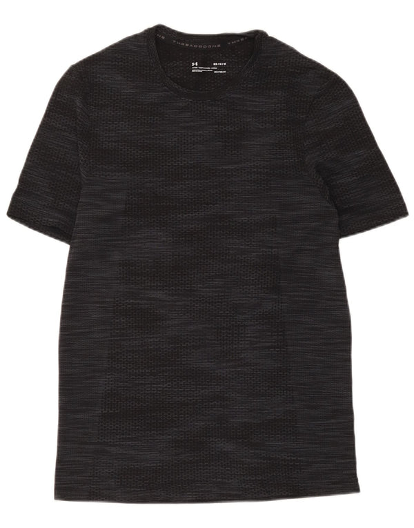 Under Armour Herre Heat Gear T-Shirt Top Medium Sort Flecked