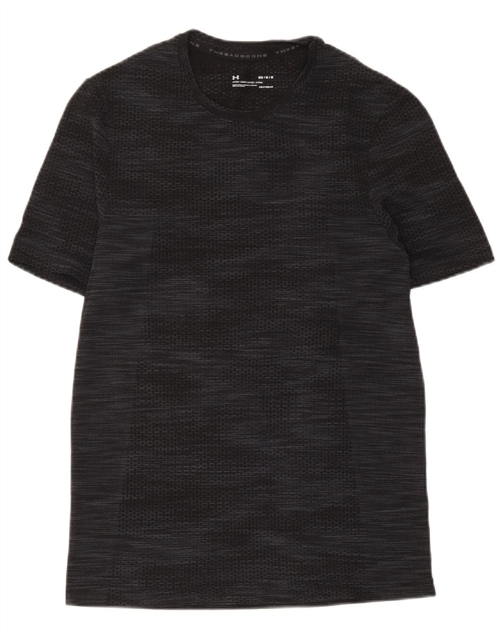 Under Armour Herre Heat Gear T-Shirt Top Medium Sort Flecked