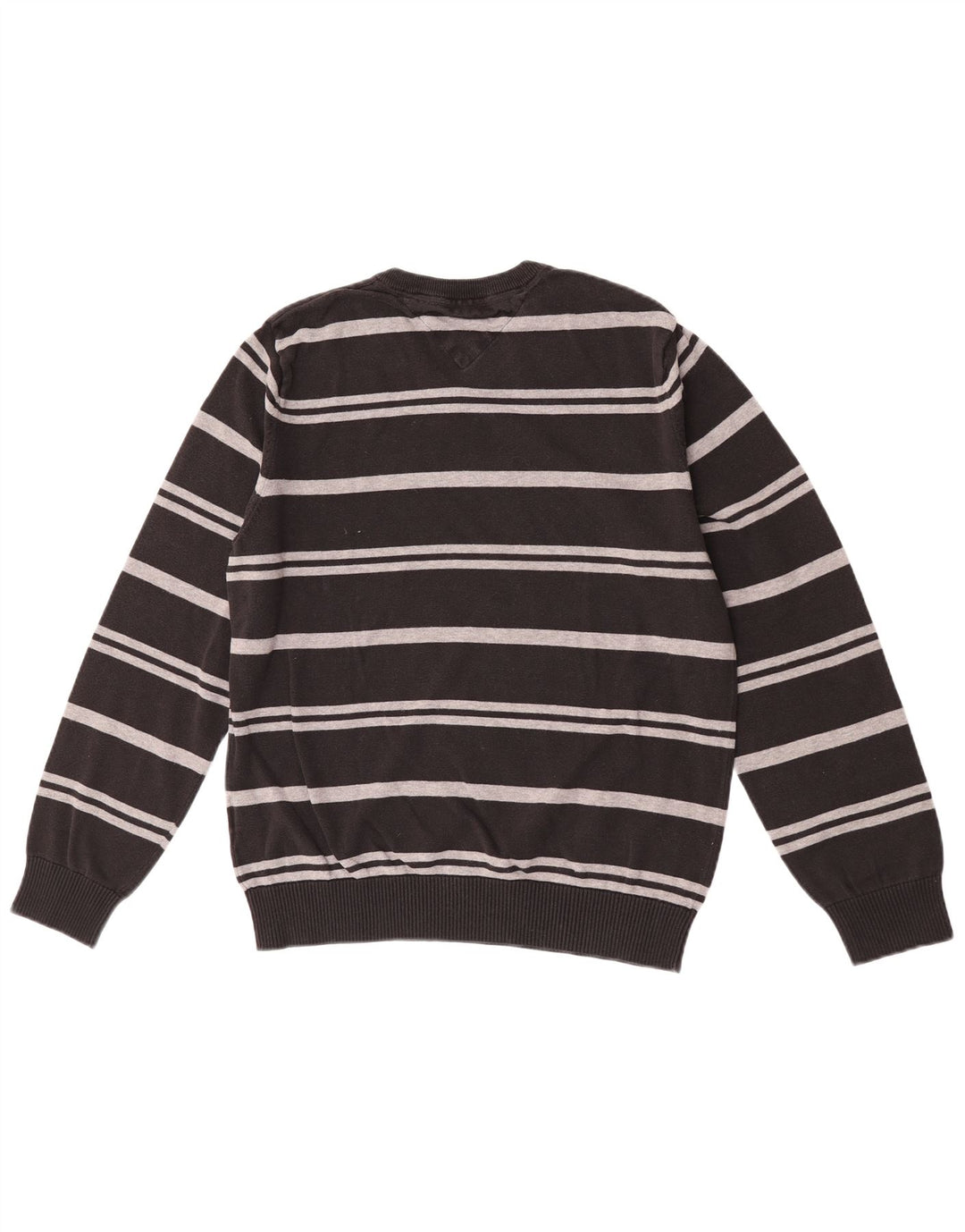 Tommy Hilfiger Herre V-hals sweater Medium Sort Stribet Bomuld