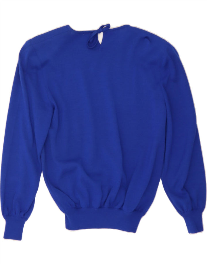 VINTAGE Womens Crew Neck Jumper Sweater IT 44 Medium Blue Vintage Vintage and Second-Hand Vintage from Messina Hembry 