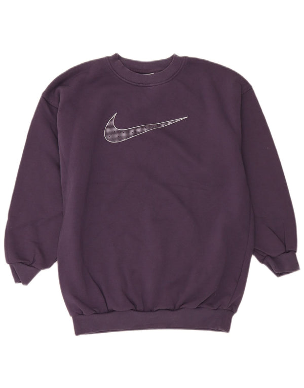Nike piger grafisk sweatshirt jumper 12-13 år stor lilla bomuld