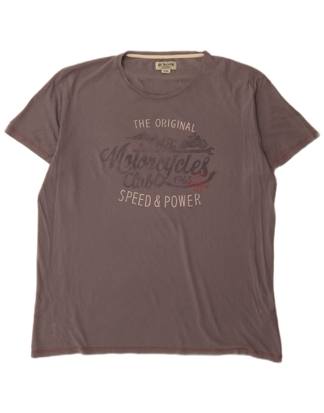 Marlboro Classics Herre Grafisk T-Shirt Top 2XL Grå Bomuld
