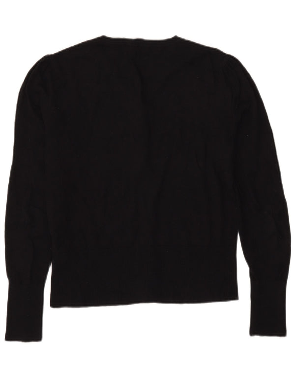 Oasis Dame Cardigan Sweater UK 14 Medium Sort Bomuld