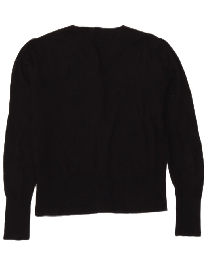 Oasis Dame Cardigan Sweater UK 14 Medium Sort Bomuld