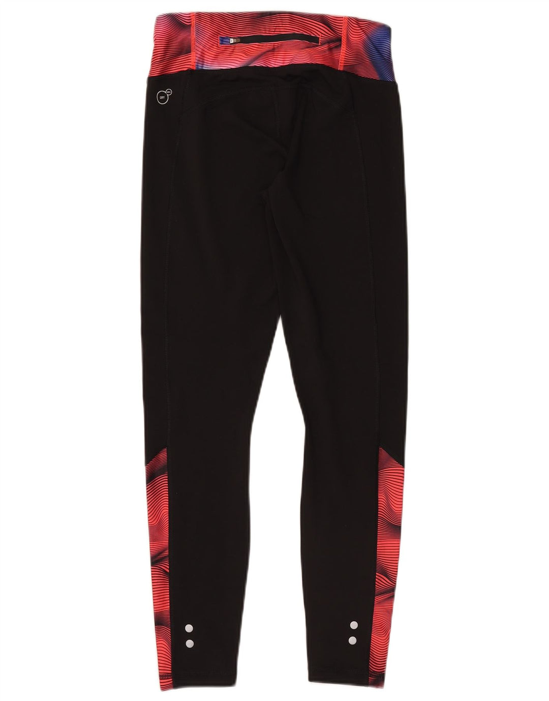 Puma Dame Leggings med abstrakt mønster UK 10 Small Black Colourblock