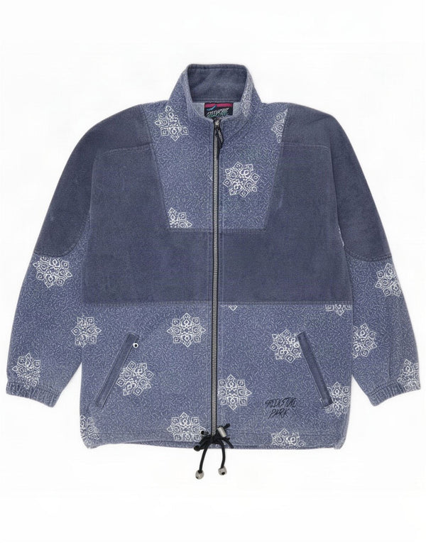 Greenstone Park Fleecejakke til mænd UK 40 Large Blue Floral Polyester