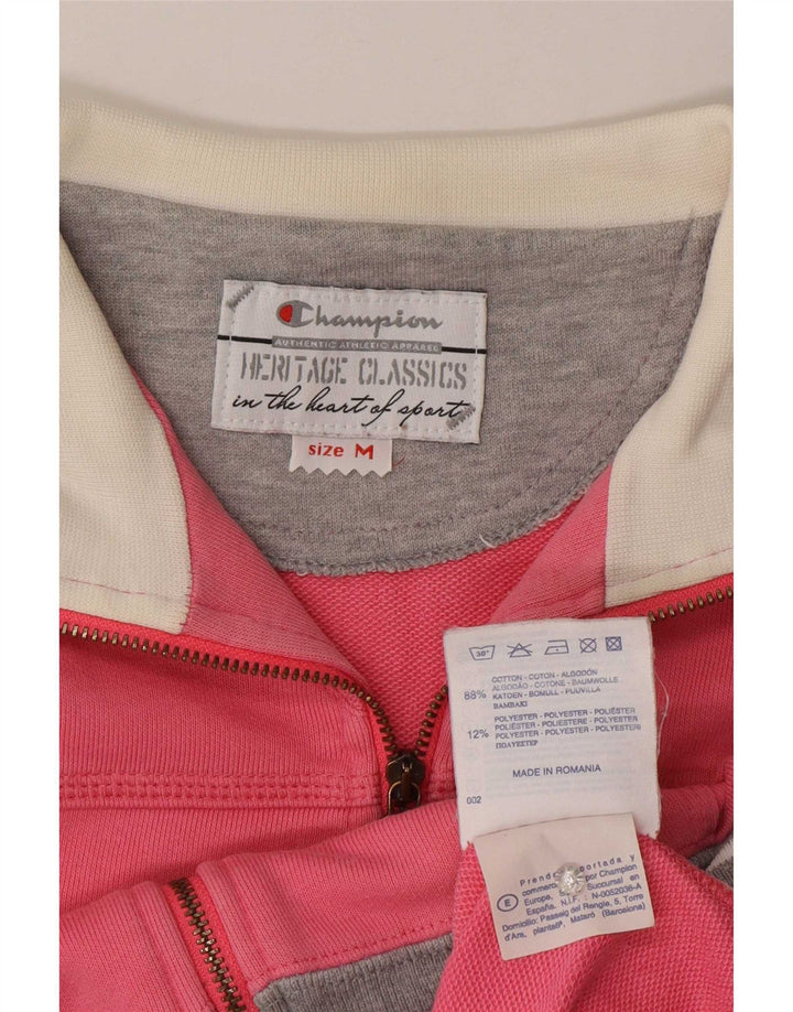 Champion Womens Heritage Classics Træningsdragt Topjakke UK 14 Medium Pink