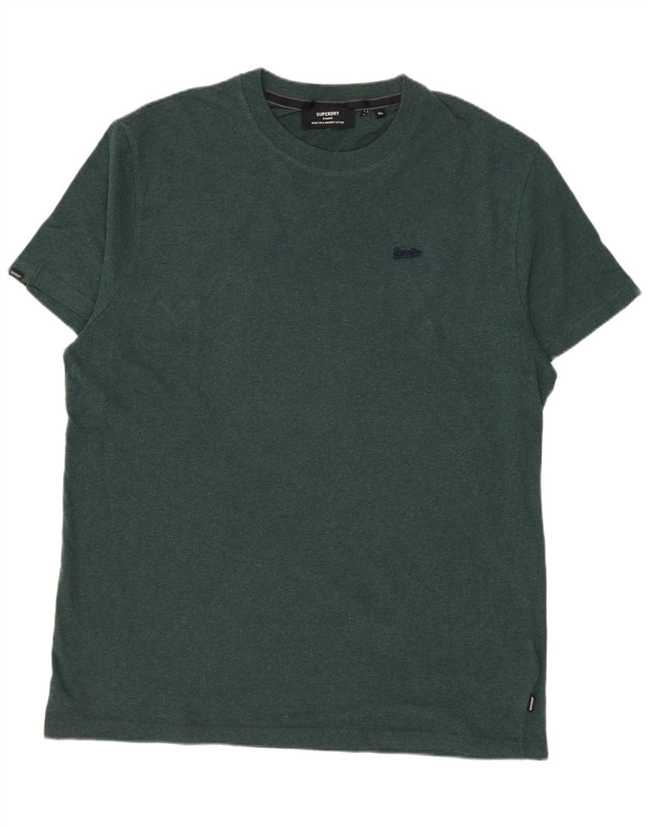 Superdry T-shirt top til mænd XL Grøn bomuld