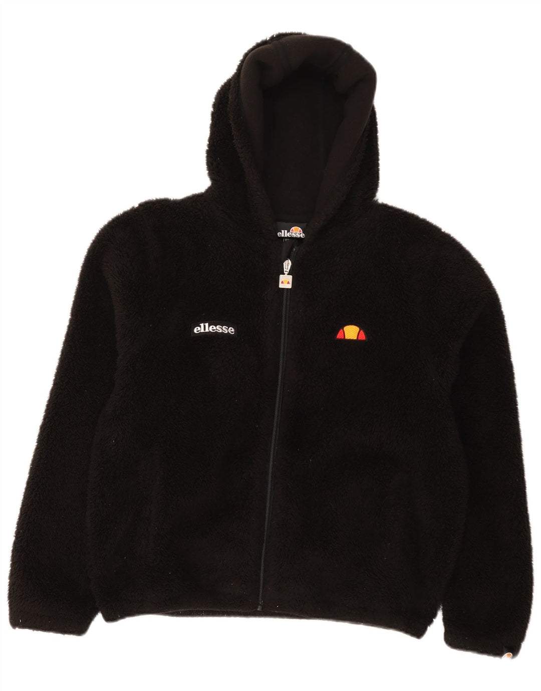 Ellesse Pige Hættejakke Fleece 12-13 År Sort Polyester