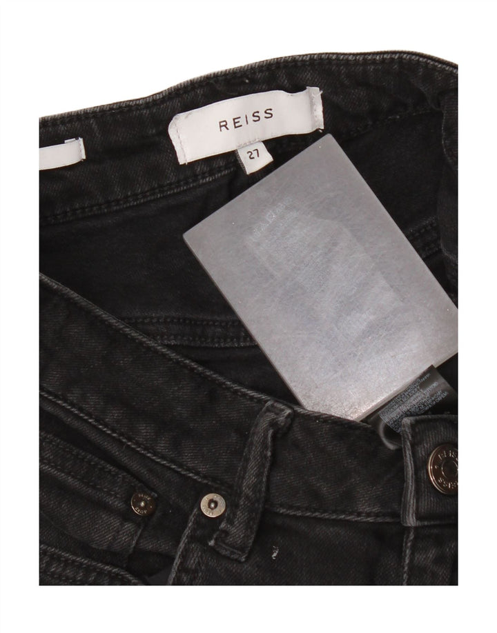 Reiss Slim Jeans til kvinder W27 L26 sort bomuld