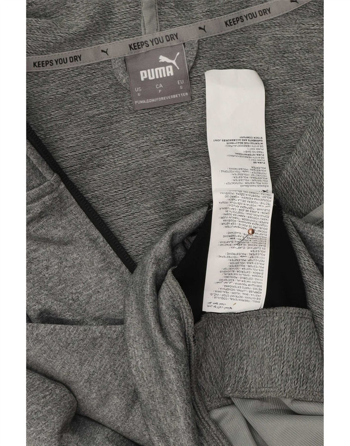 Puma Hættetrøje med lynlås til mænd, lille grå farveblok polyester