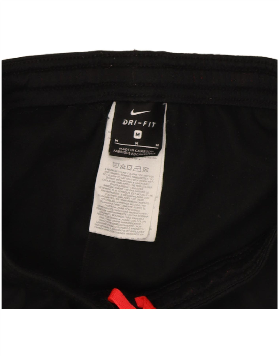 Nike træningsdragtsbukser til kvinder UK 12 Medium Sort Colourblock Polyester