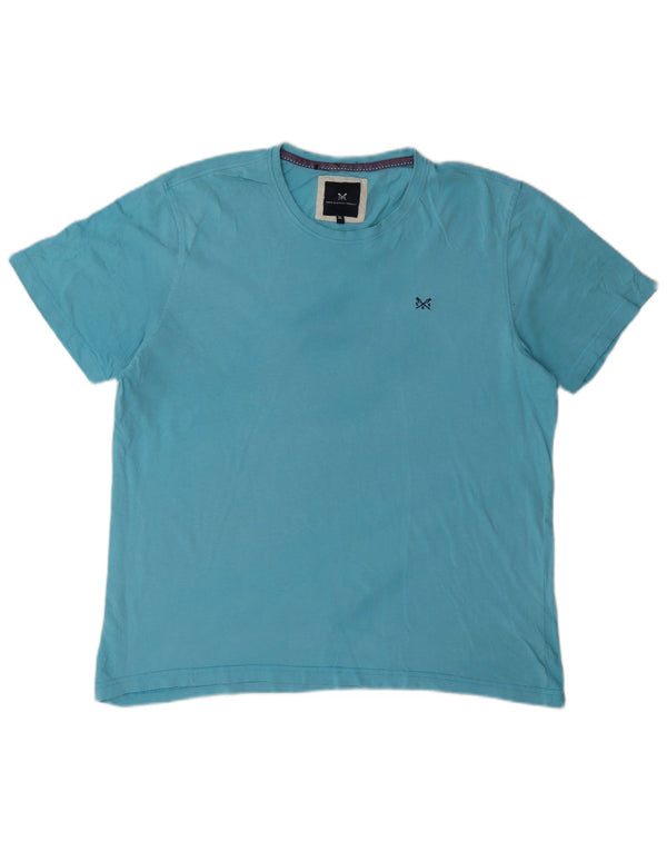Crew Clothing Herre T-Shirt Top XL Blå Bomuld