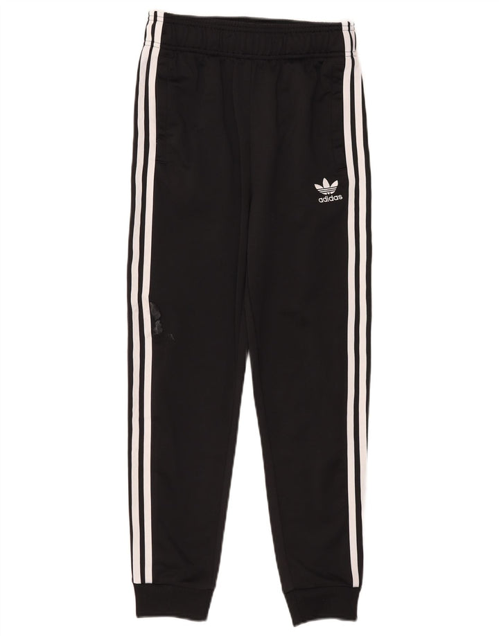 Adidas Drenge Træningsdragt Bukser Joggers 11-12 År Sort Polyester