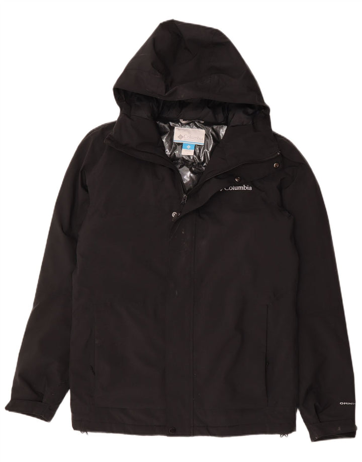 Columbia Herre Hooded Windbreaker Jacket UK 36 Small Black Polyester