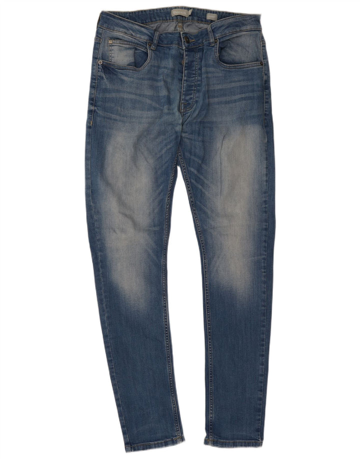 Bænk Herre Skinny Jeans W34 L34 Blå Bomuld