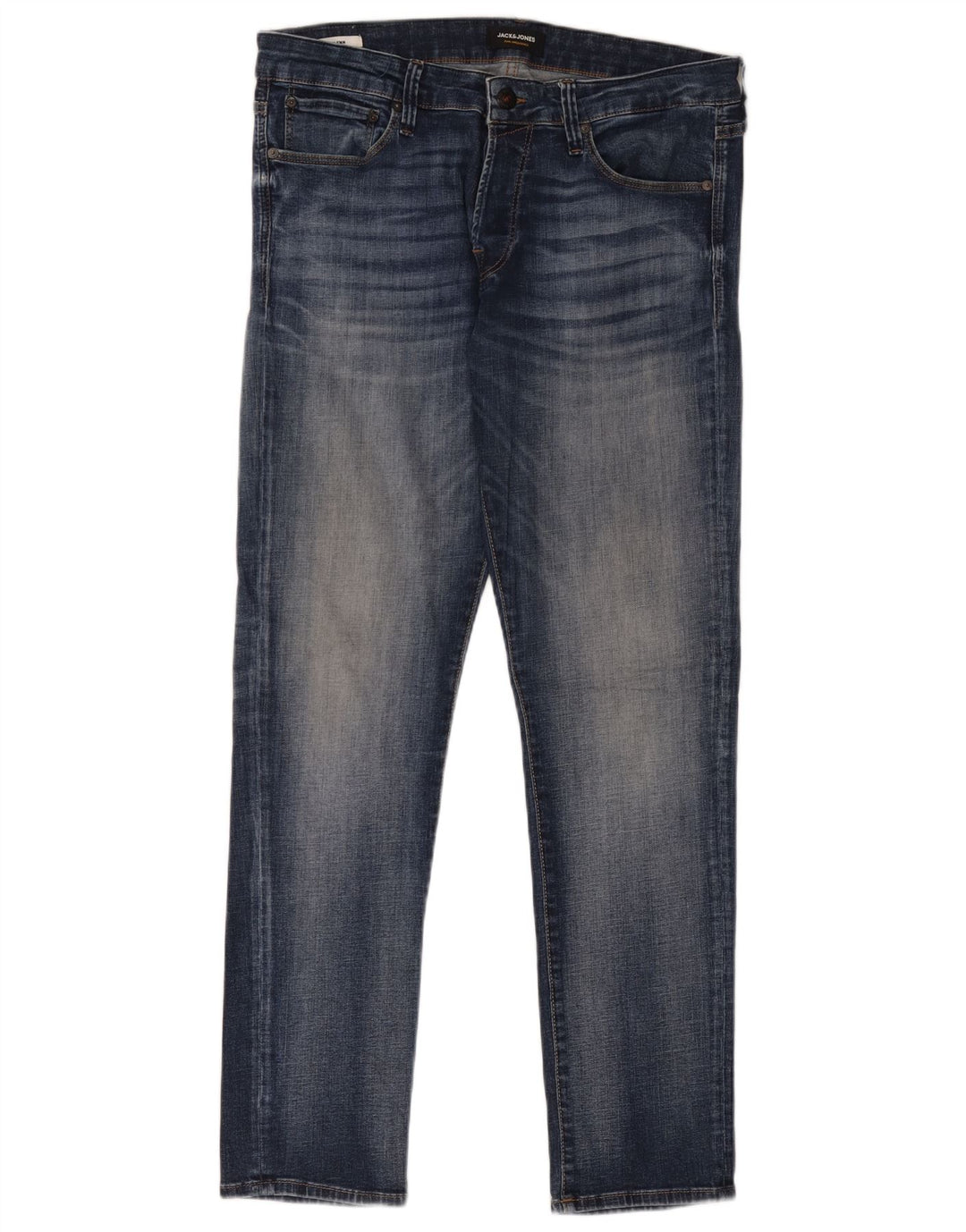 Jack & Jones Herre GLENN Slim Jeans W34 L32 Blå Bomuld