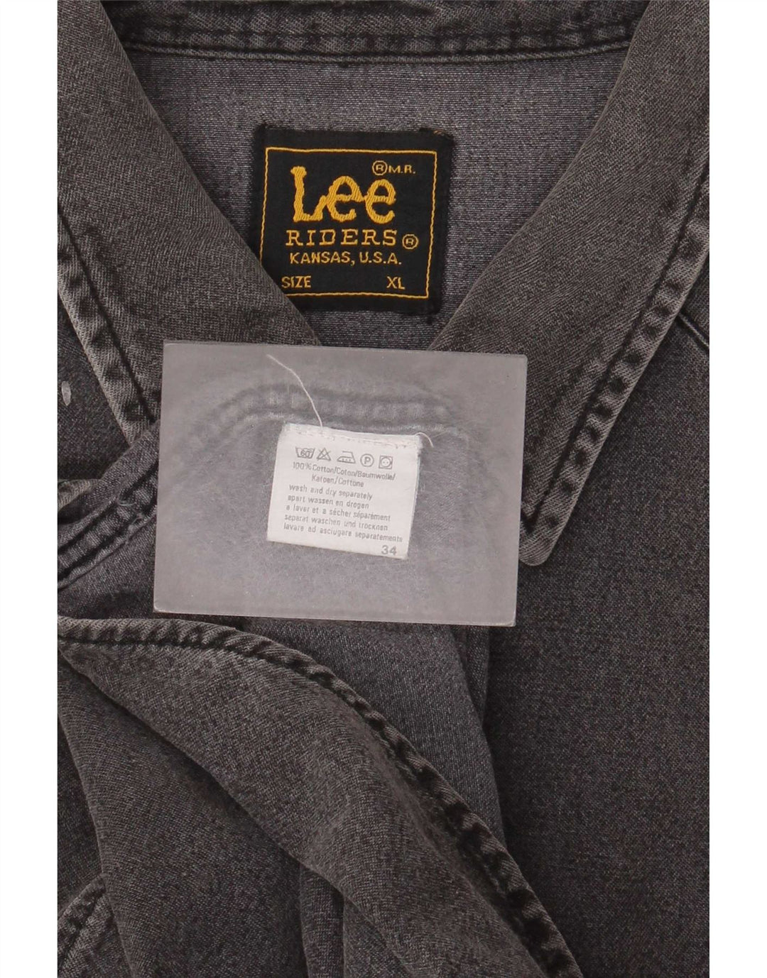 Lee Herre Riders Denim Shirt XL Grå Bomuld