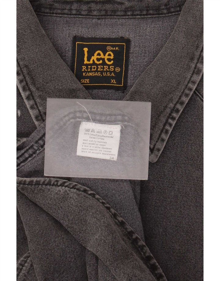 Lee Herre Riders Denim Shirt XL Grå Bomuld