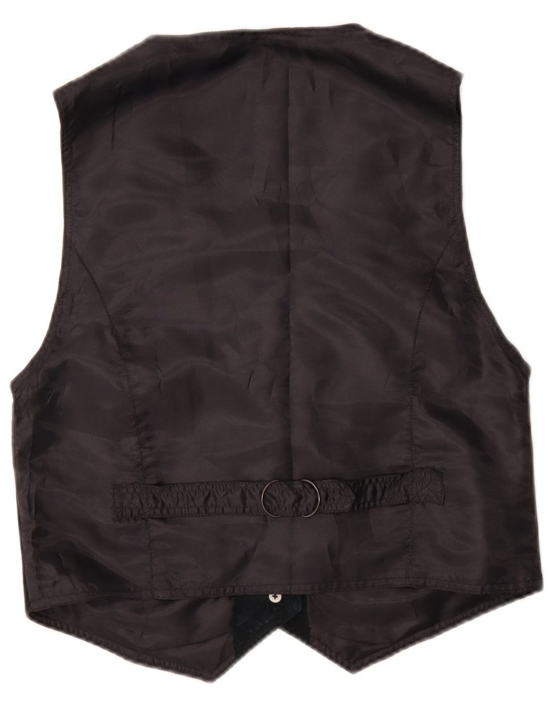 Vintage dame ruskind vest UK 10 lille sort læder