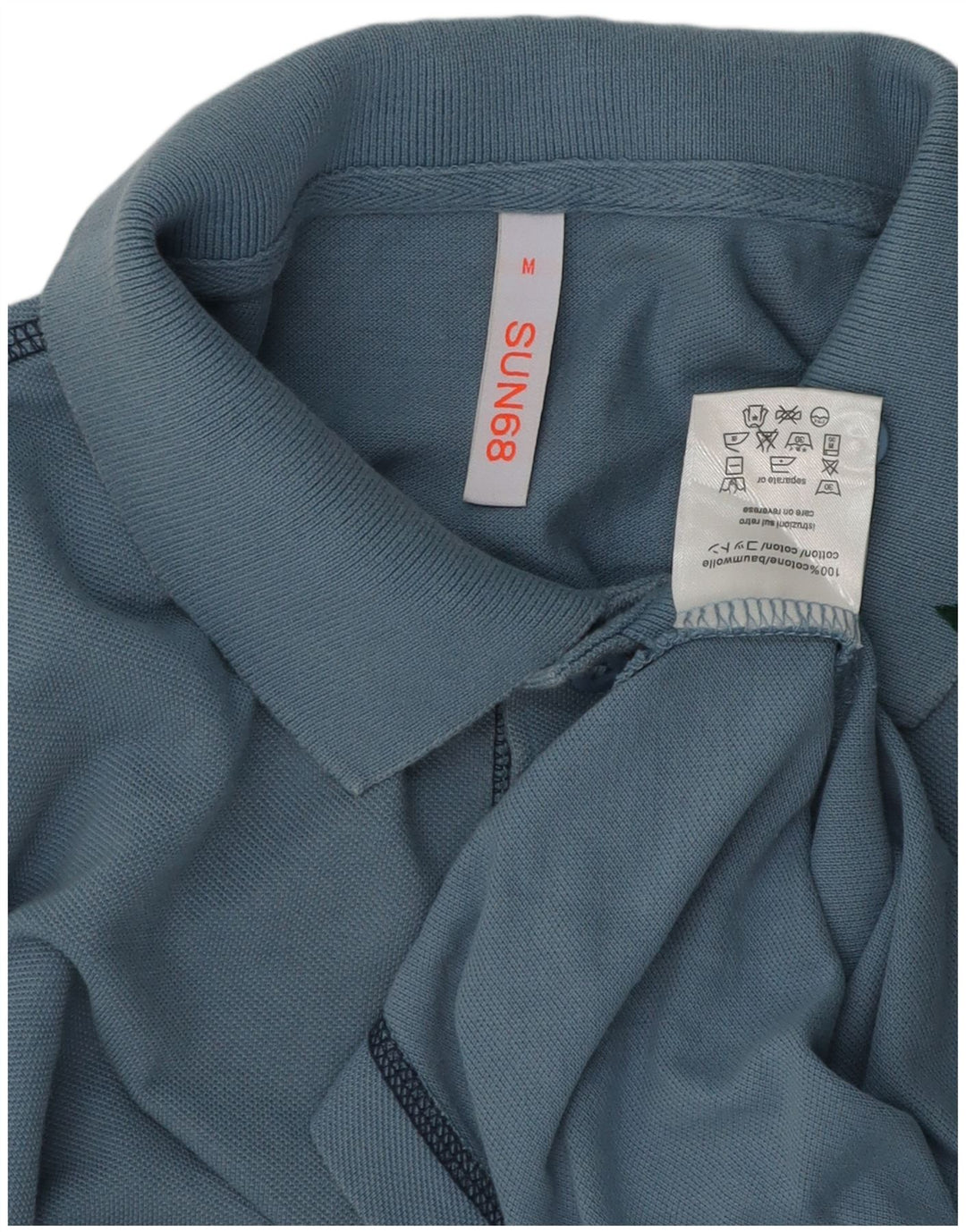 Sun68 Herre poloshirt Medium blå bomuld
