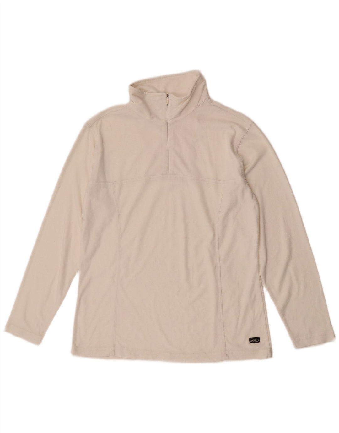Asics Dame Fleece Jumper med lynlås DK 14 Medium White Polyester