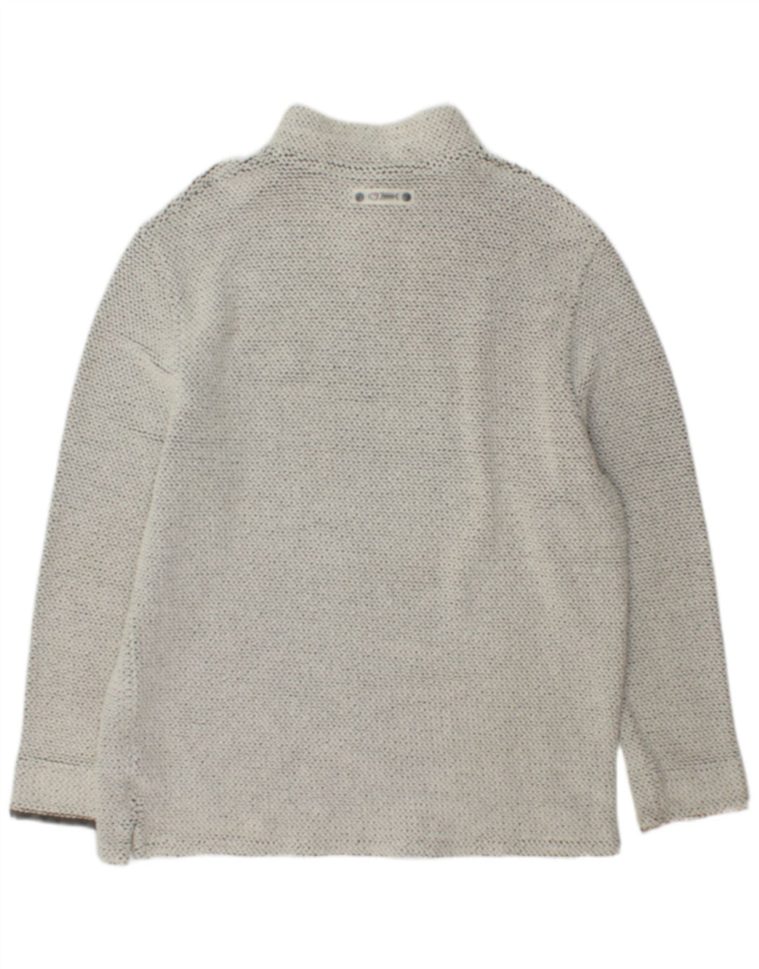Weird Fish Herre Zip Neck Jumper Sweater XL Grå Bomuld