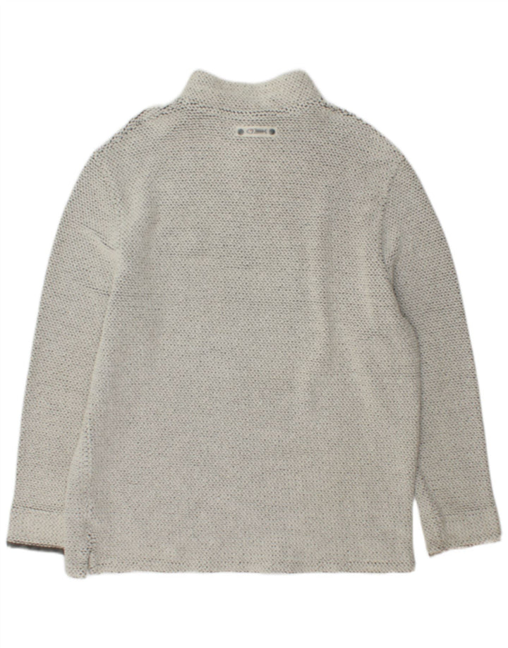 Weird Fish Herre Zip Neck Jumper Sweater XL Grå Bomuld