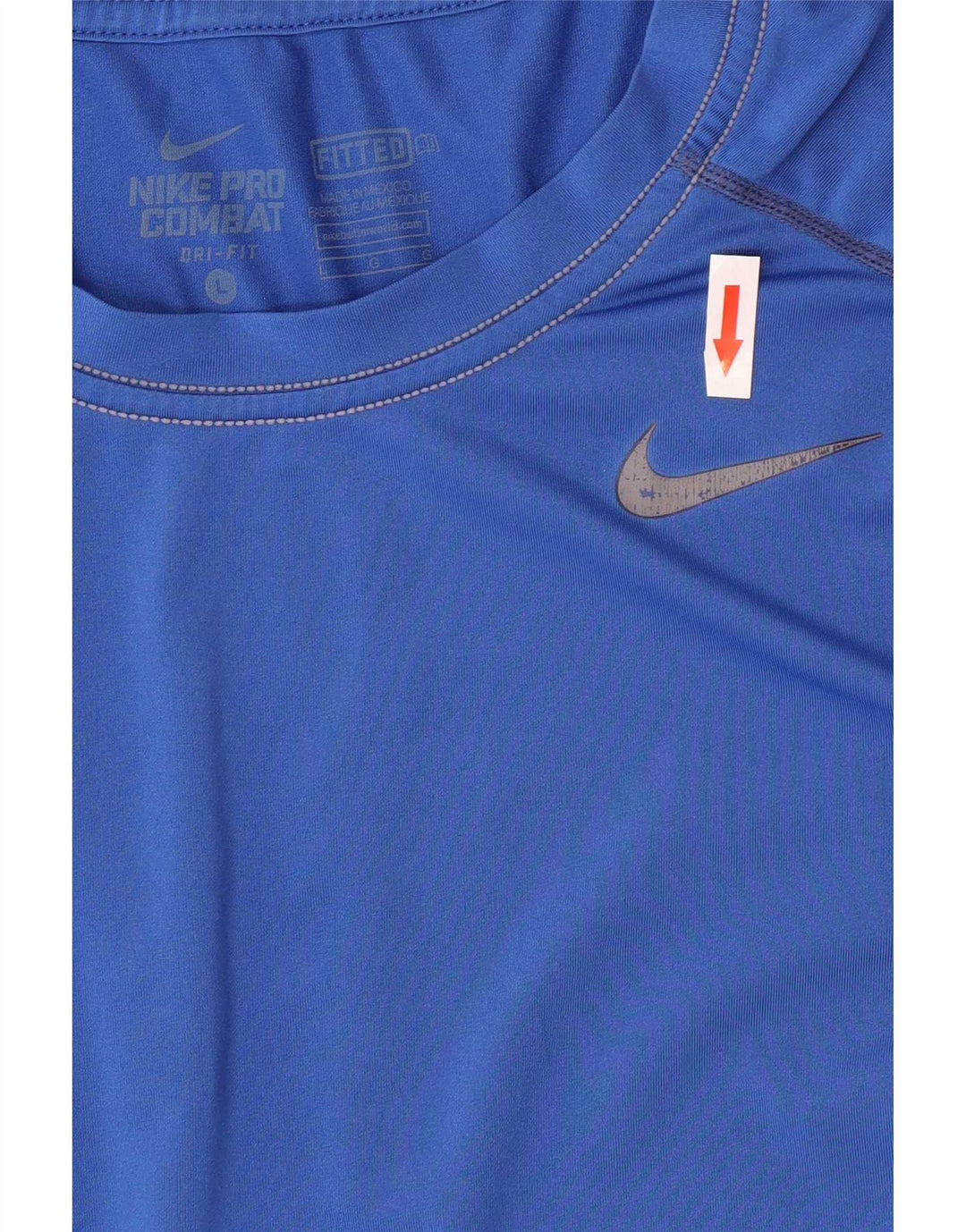 Nike Herre Dri Fit T-Shirt Top Stor Blå Polyester