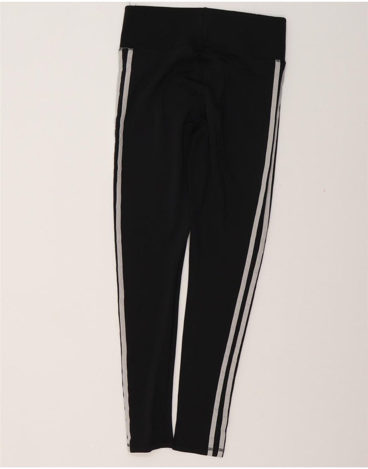 ADIDAS Womens Climalite Leggings UK 12/14 Medium Black Polyester