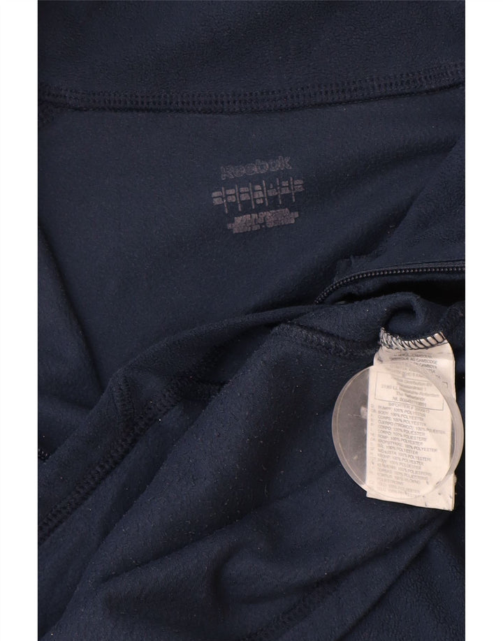 REEBOK Fleecejakke til mænd UK 42 XL Navyblå polyester