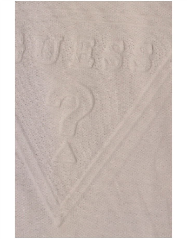 Guess Herre grafisk sweatshirt XL Off White Bomuld