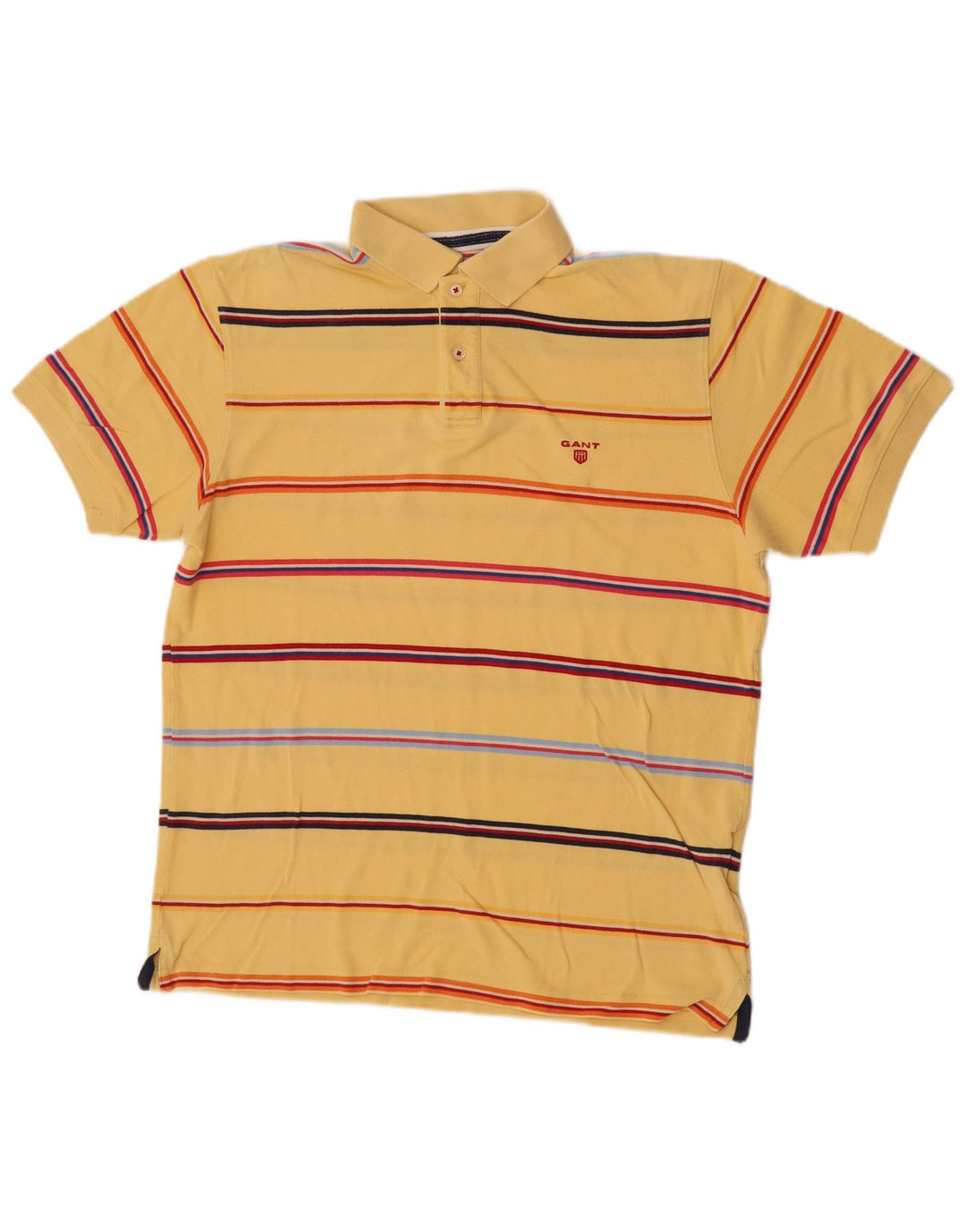 Gant Poloshirt til mænd Stor gulstribet bomuld