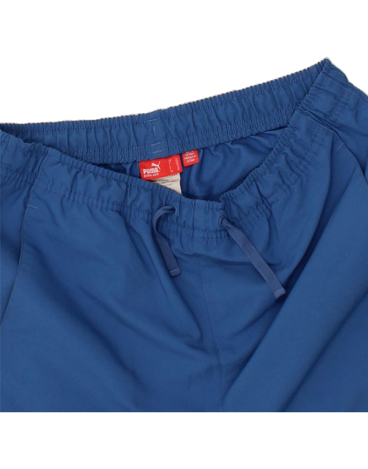 PUMA Boys Sport Shorts 13-14 Years Blue Polyester Vintage Puma and Second-Hand Puma from Messina Hembry 
