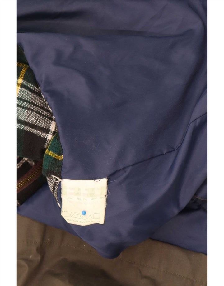 Brugi Herre vokset bomuldsjakke UK 40 Stor Khaki Colourblock