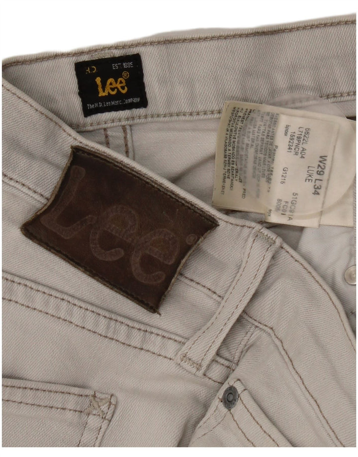 Lee Dame Luke Slim Jeans W29 L30 Grå Bomuld