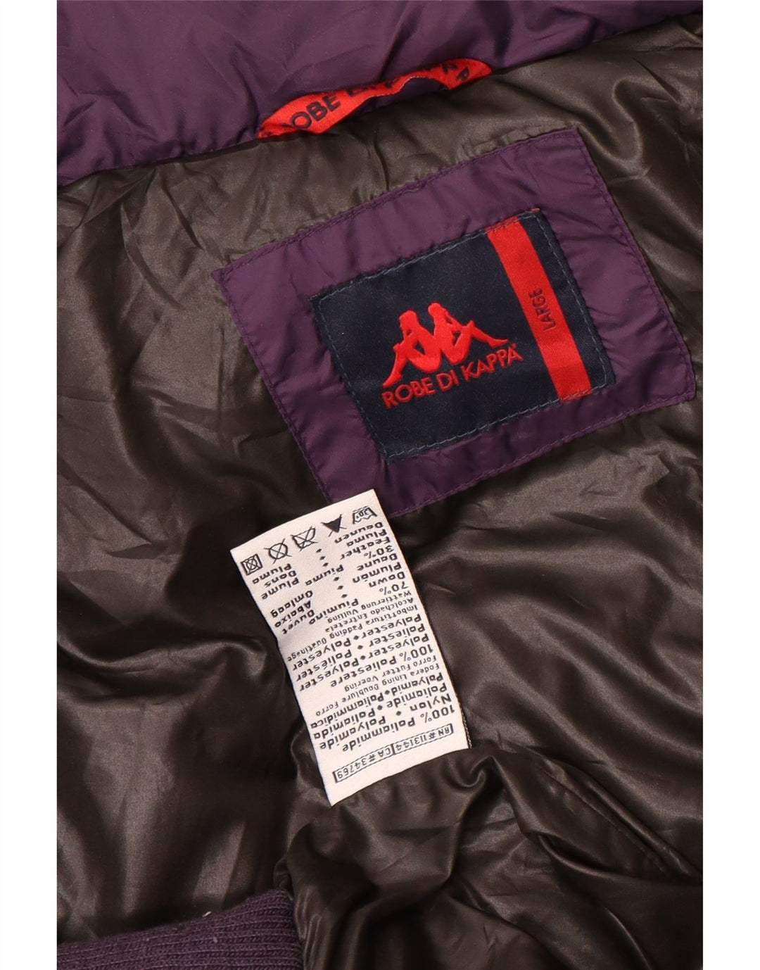 Kappa Polstret Herrejakke UK 38 Stor Lilla Nylon