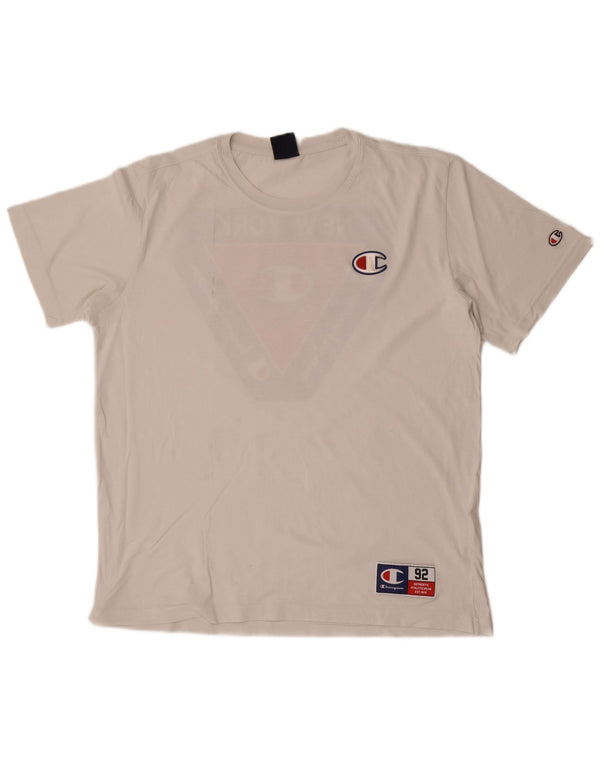 Champion Mens New York Graphic T-Shirt Top XL White