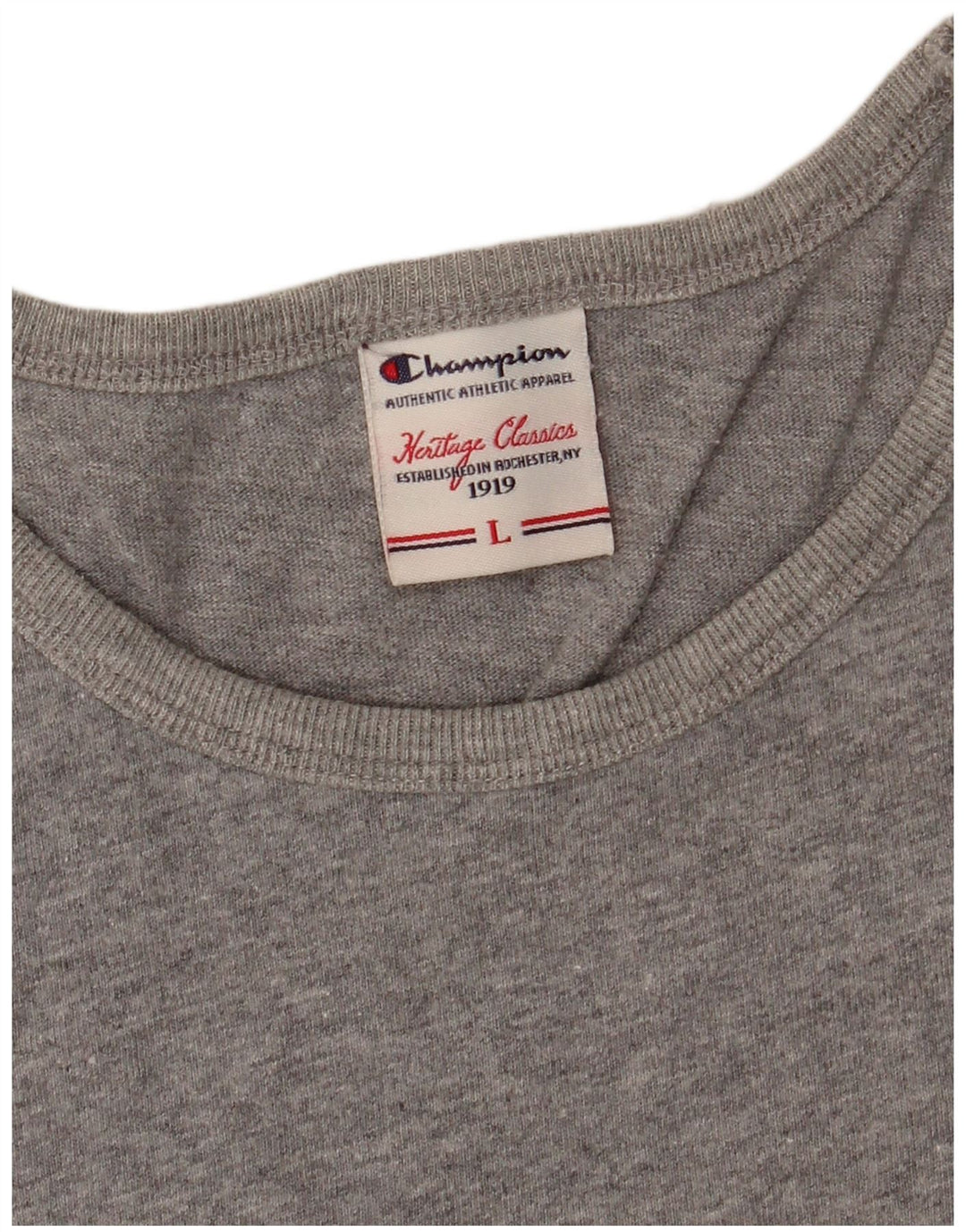 CHAMPION Womens Heritage Classics Grafisk T-Shirt Top UK 14 Large Grey